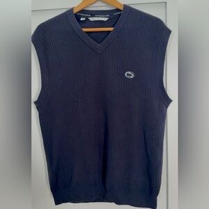 Penn State Cutter & Buck Dark Blue V-Neck Sweater Vest